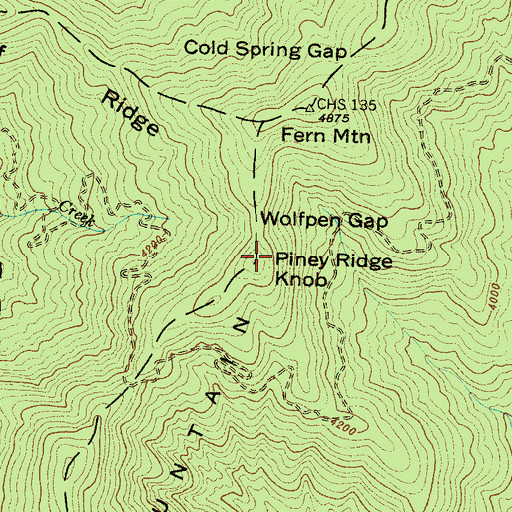 Topographic Map of Black Mountain, NC