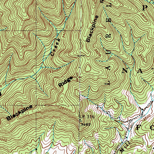 Topographic Map of Blackpine Ridge, NC