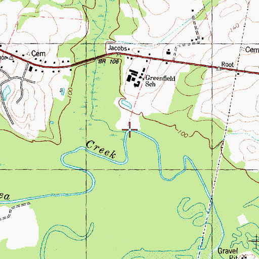 Topographic Map of Bloomery Swamp, NC