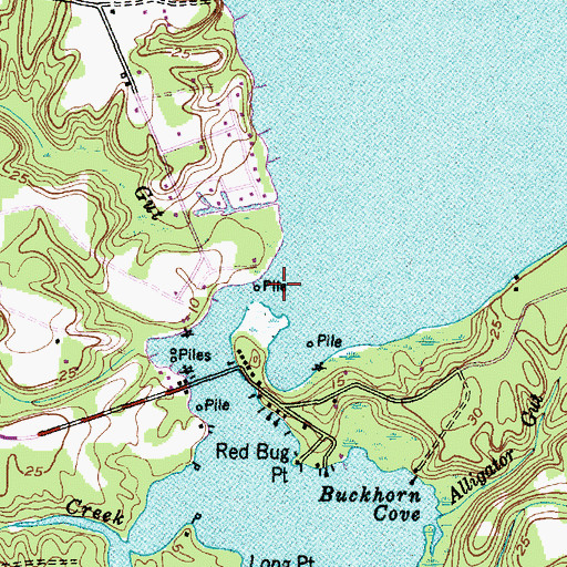 Topographic Map of Blounts Creek, NC