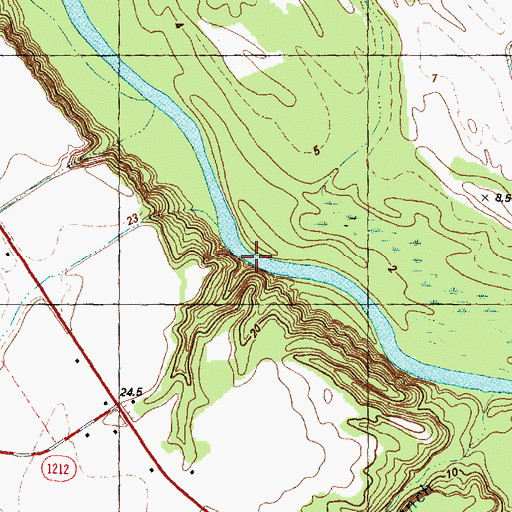 Topographic Map of Blue Banks Landing, NC