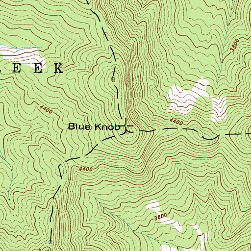 Topographic Map of Blue Knob, NC