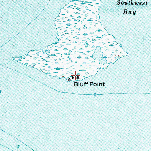 Topographic Map of Bluff Point, NC
