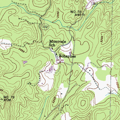 Topographic Map of Bohaynee, NC