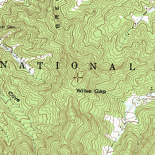 Topographic Map of Breedlove Mountain, NC