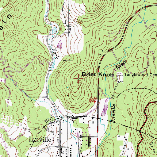 Topographic Map of Brier Knob, NC