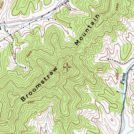 Topographic Map of Broomstraw Mountain, NC