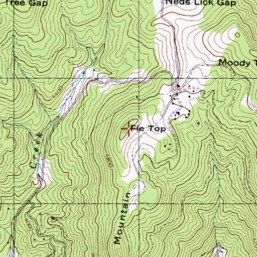 Topographic Map of Buck Mountain, NC