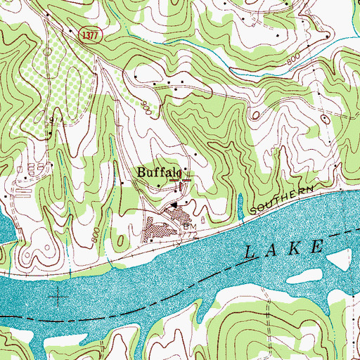 Topographic Map of Buffalo, NC