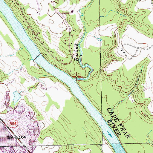 Topographic Map of Buies Creek, NC