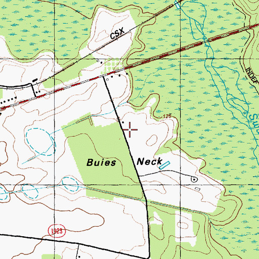 Topographic Map of Buies Neck, NC