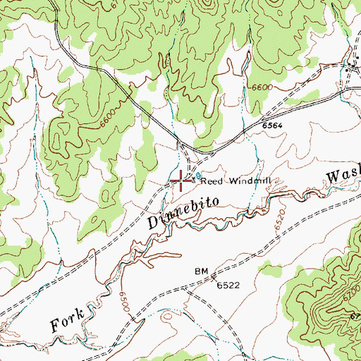 Topographic Map of Reed Windmill, AZ