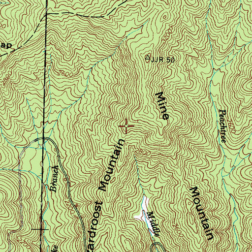 Topographic Map of Buzzardroost Mountain, NC