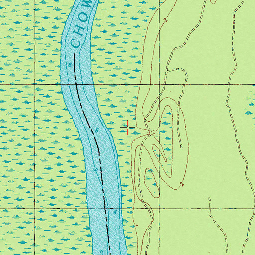 Topographic Map of Cady Landing, NC