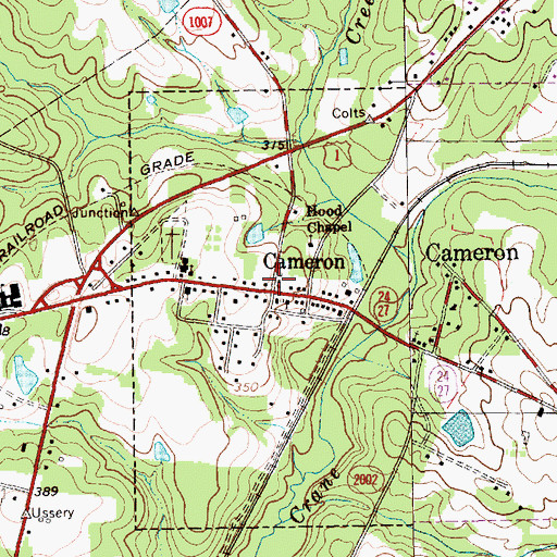 Topographic Map of Cameron, NC