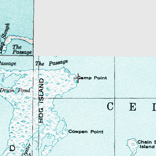 Topographic Map of Camp Point, NC