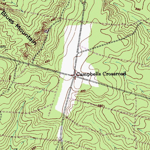Topographic Map of Campbells Crossroad, NC