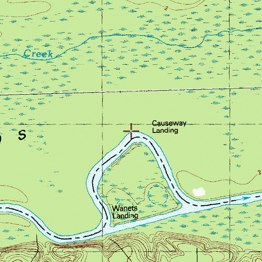 Topographic Map of Causeway Landing, NC