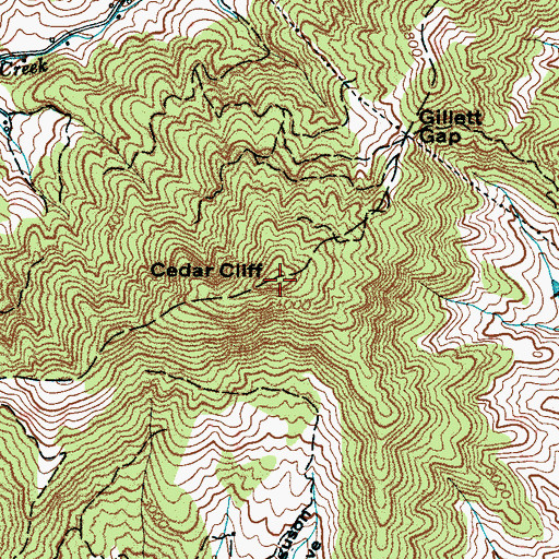 Topographic Map of Ferguson Mountain, NC