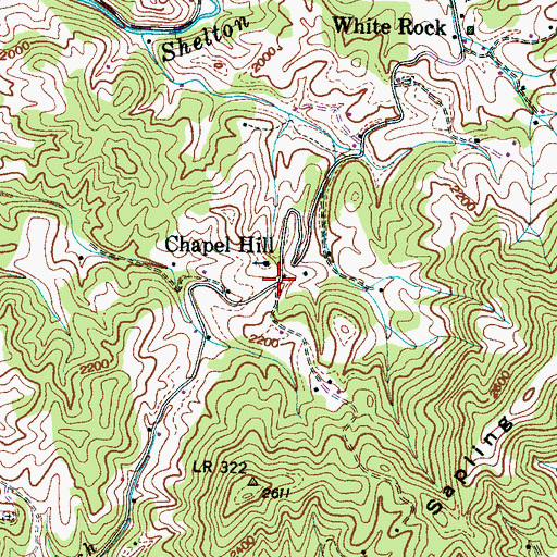 Topographic Map of Chapel Hill, NC
