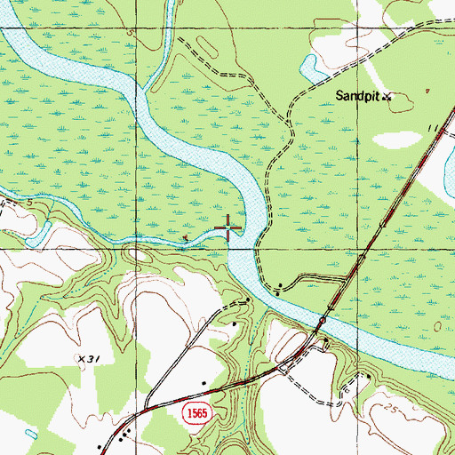 Topographic Map of Chicod Creek, NC