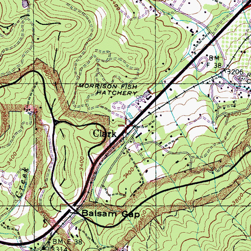 Topographic Map of Clark, NC