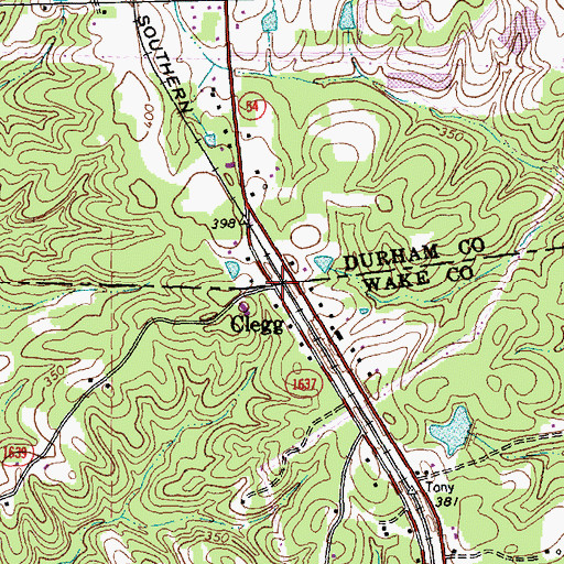 Topographic Map of Clegg, NC