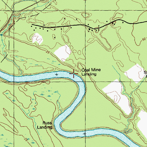 Topographic Map of Coal Mine Landing, NC