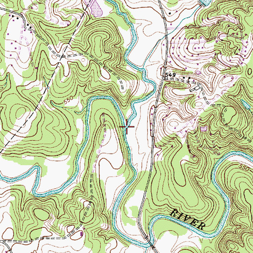 Topographic Map of Coddle Creek, NC
