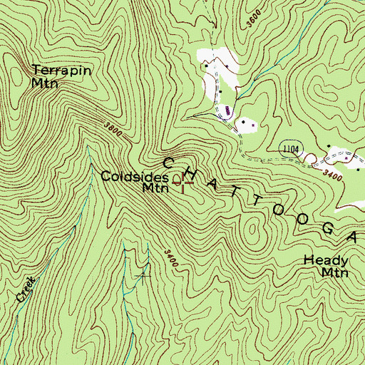 Topographic Map of Coldsides Mountain, NC