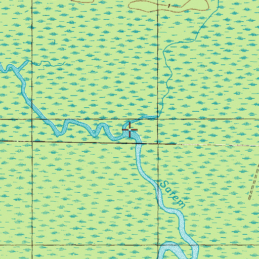 Topographic Map of Cole Creek, NC