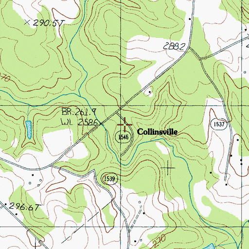 Topographic Map of Collinsville, NC