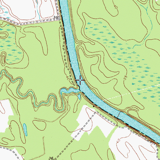 Topographic Map of Conoconnara Swamp, NC
