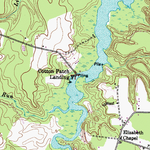 Topographic Map of Cotton Patch Landing, NC