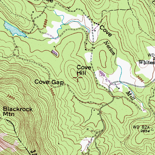 Topographic Map of Cove Hill, NC