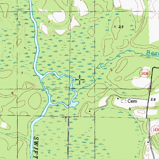 Topographic Map of Cove Landing, NC