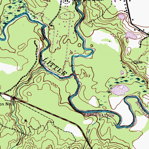 Topographic Map of Crane Creek, NC