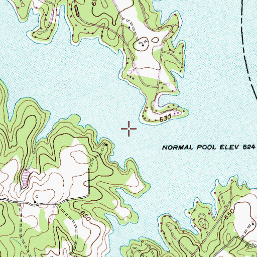 Topographic Map of Crane Creek, NC