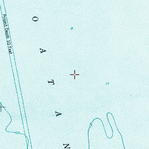 Topographic Map of Croatan Sound, NC