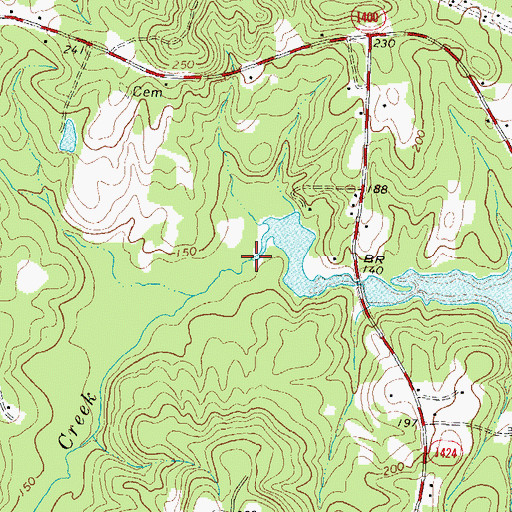 Topographic Map of Deep Creek, NC