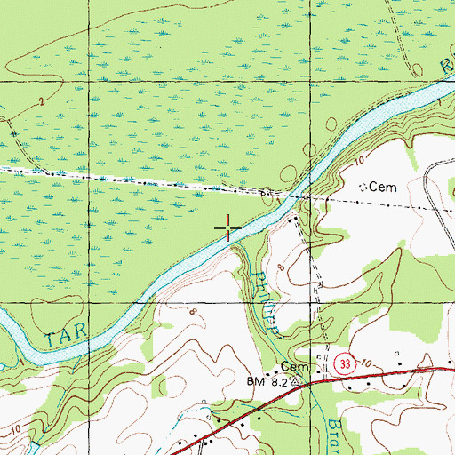 Topographic Map of Dixon Landing, NC