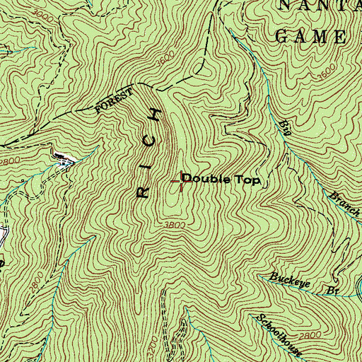 Topographic Map of Double Top, NC
