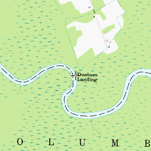 Topographic Map of Dunbars Landing, NC