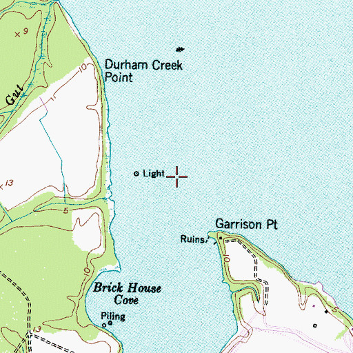 Topographic Map of Durham Creek, NC
