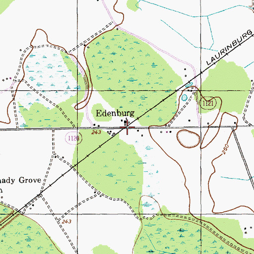 Topographic Map of Edinburgh, NC