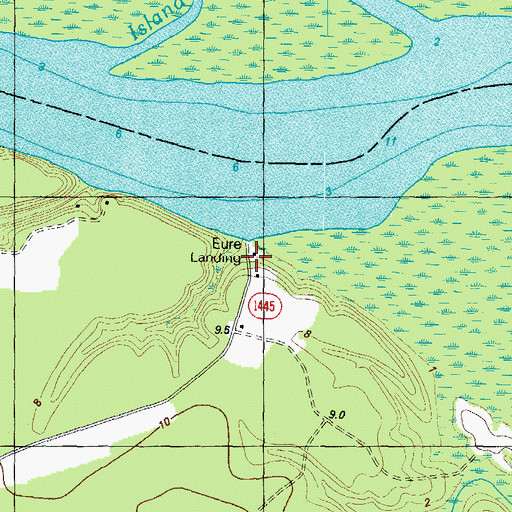 Topographic Map of Eure Landing, NC
