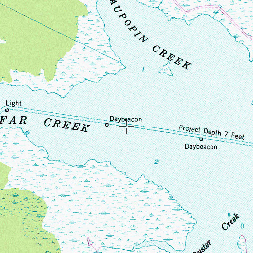 Topographic Map of Far Creek, NC