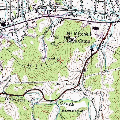 Topographic Map of Ferguson Hill, NC