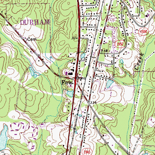 Topographic Map of Few, NC