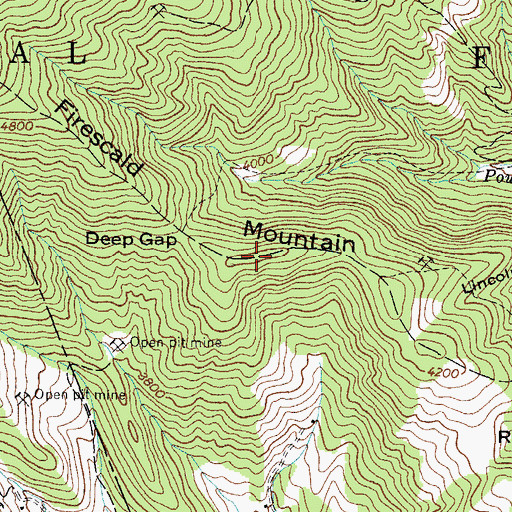 Topographic Map of Firescald Mountain, NC